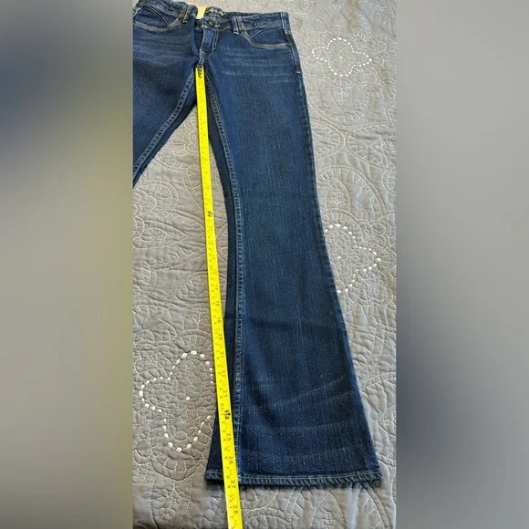 Levi’s Girls Size 12 Regular Dark Blue Skinny Flare Denim Belief Jeans N… - Picture 10 of 11